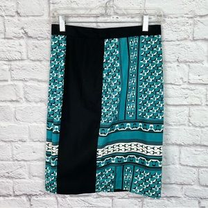 *Flawed 10 Crosby Derek Lam Geometric Blue Skirt Size 4